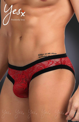 YesX YX974 Men's Brief Red/Black