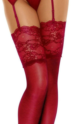 Beauty Night BN6543 Romance Stockings Cherry