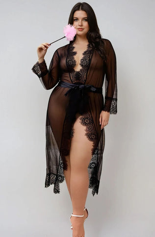 YesX YX734Q  Lacey Black Robe